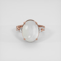 9.76 Ct. White Moonstone Ring, 18K Rose Gold 1