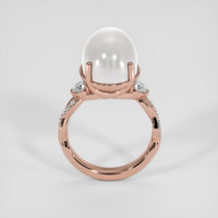 9.76 Ct. White Moonstone Ring, 18K Rose Gold 3