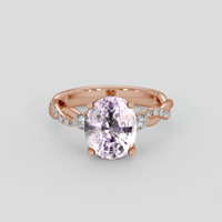 4.11 Ct. Pink Sapphire Ring, 18K Rose Gold 1