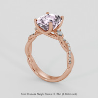 4.11 Ct. Pink Sapphire Ring, 18K Rose Gold 2
