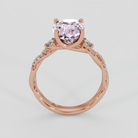 4.11 Ct. Pink Sapphire Ring, 18K Rose Gold 3