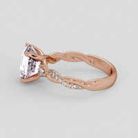 4.11 Ct. Pink Sapphire Ring, 18K Rose Gold 4