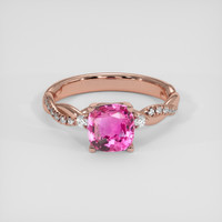 1.67 Ct. Pink Sapphire Ring, 18K Rose Gold 1