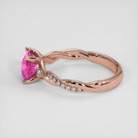 1.67 Ct. Pink Sapphire Ring, 18K Rose Gold 4