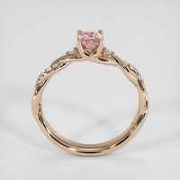 0.57 Ct. Padparadscha Sapphire Ring, 18K Rose Gold 3