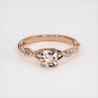 0.60 Ct. Padparadscha Sapphire Ring, 18K Rose Gold 1