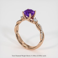 1.11 Ct. Sapphire Ring, 18K Rose Gold 2