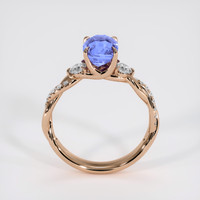2.10 Ct. Purplish Blue Sapphire Ring, 18K Rose Gold 3