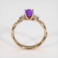 0.91 Ct. Purple Sapphire Ring, 18K Rose Gold 3