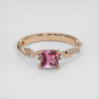 1.04 Ct. Purplish Pink Sapphire Ring, 18K Rose Gold 1