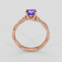 1.03 Ct. Purple Sapphire Ring, 18K Rose Gold 3
