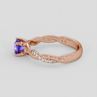 1.03 Ct. Purple Sapphire Ring, 18K Rose Gold 4