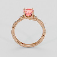 2.01 Ct. Padparadscha Sapphire Ring, 18K Rose Gold 3