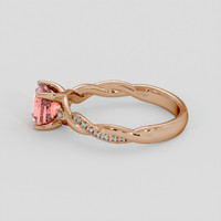 2.01 Ct. Padparadscha Sapphire Ring, 18K Rose Gold 4