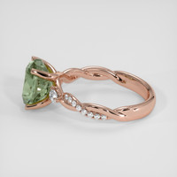 3.94 Ct. Green Sapphire Ring, 18K Rose Gold 4