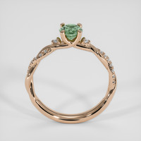 1.01 Ct. Bluish Green Sapphire Ring, 18K Rose Gold 3