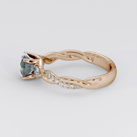 1.25 Ct. Bluish Green Sapphire Ring, 18K Rose Gold 4