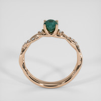 1.09 Ct. Greenish Blue Sapphire Ring, 18K Rose Gold 3