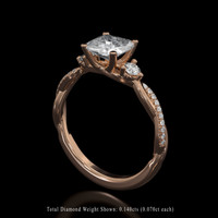 1.16 Ct. Sapphire Ring, 18K Rose Gold 2