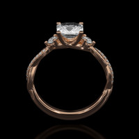 1.16 Ct. Sapphire Ring, 18K Rose Gold 3