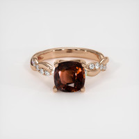 2.69 Ct. Orangish Brown Sapphire Ring, 18K Rose Gold 1