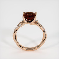 2.69 Ct. Orangish Brown Sapphire Ring, 18K Rose Gold 3