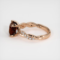 2.69 Ct. Orangish Brown Sapphire Ring, 18K Rose Gold 4