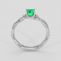 0.43 Ct. Emerald Ring, Silver 3