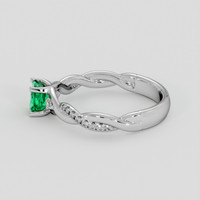 0.43 Ct. Emerald Ring, Silver 4