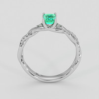 0.45 Ct. Emerald Ring, Silver 3