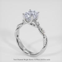 1.70 Ct. Blue Flash Moonstone Ring, Silver 2