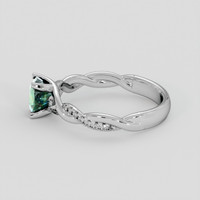 0.99 Ct. Bluish Green Sapphire Ring, Silver 4