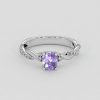 1.04 Ct. Pinkish Purple Sapphire Ring, Silver 1