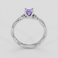 1.04 Ct. Pinkish Purple Sapphire Ring, Silver 3