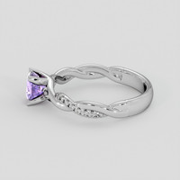 1.04 Ct. Pinkish Purple Sapphire Ring, Silver 4