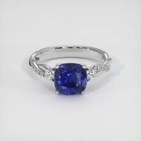 2.68 Ct. Blue Sapphire Ring, 10K White Gold 1