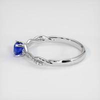 0.68 Ct. Blue Sapphire Ring, 10K White Gold 4