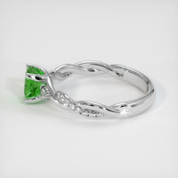 0.73 Ct. Yellowish Green Chrome Tourmaline Ring, 10K White Gold 4