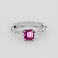 1.19 Ct. Pink Sapphire Ring, 10K White Gold 1