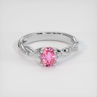 1.74 Ct. Padparadscha Sapphire Ring, 10K White Gold 1