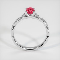 1.02 Ct. Reddish Pink Sapphire Ring, 10K White Gold 3