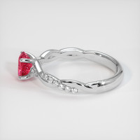 1.02 Ct. Reddish Pink Sapphire Ring, 10K White Gold 4