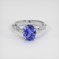 5.67 Ct. Bluish Purple Sapphire Ring, 10K White Gold 1