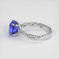 5.67 Ct. Bluish Purple Sapphire Ring, 10K White Gold 4