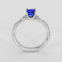 1.05 Ct. Blue Sapphire Ring, 10K White Gold 3