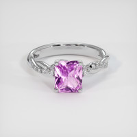 3.13 Ct. Pinkish Purple Sapphire Ring, 10K White Gold 1
