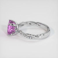 3.13 Ct. Pinkish Purple Sapphire Ring, 10K White Gold 4