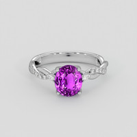 2.05 Ct. Purple Sapphire Ring, 10K White Gold 1
