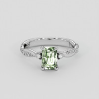 1.83 Ct. Green Sapphire Ring, 10K White Gold 1