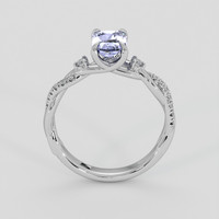 1.20 Ct. Purplish Blue Sapphire Ring, 10K White Gold 3